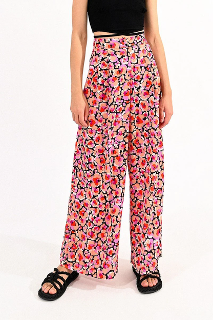 Floral Prints Pants - Pink