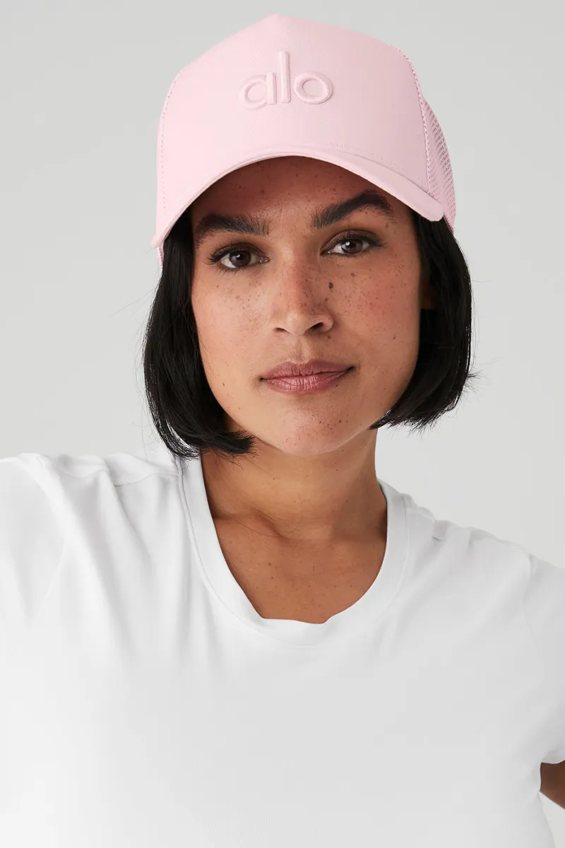 District Trucker Hat - Powder Pink