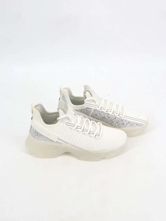 Women's Embellished Sneakers - White