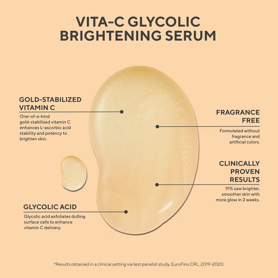 Vitamin C Glycolic Brightening Serum - 1 fl oz