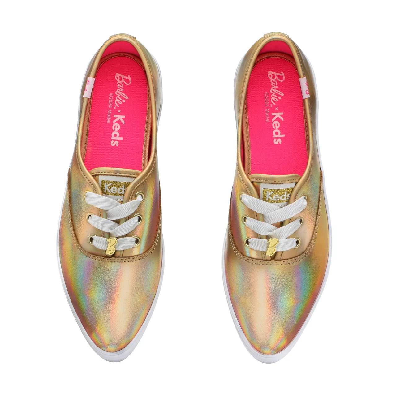 Keds x Barbie™️ Point Metallic Leather Lace Up