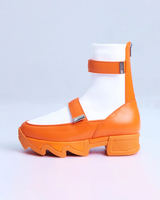 VES Orange High Top Sneaker - Orange