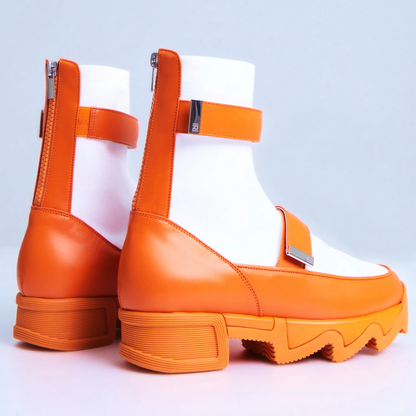 VES Orange High Top Sneaker - Orange