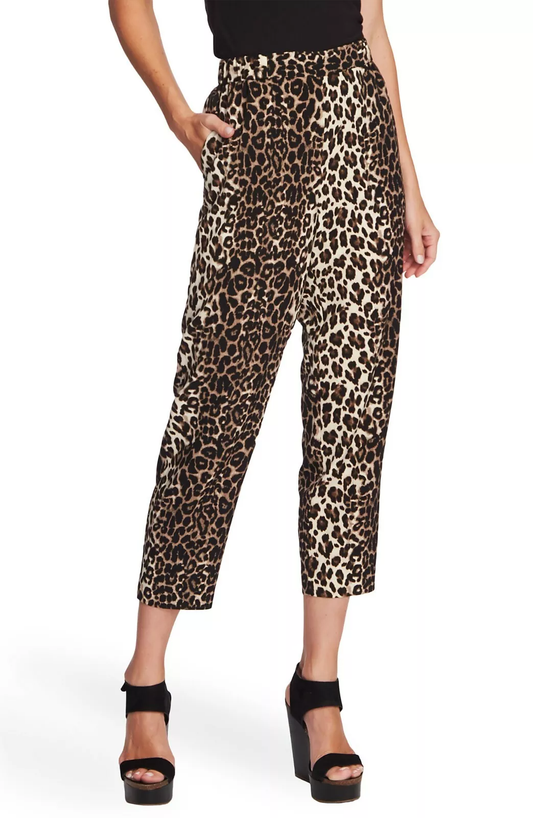 High Raise Leopard Print Pants