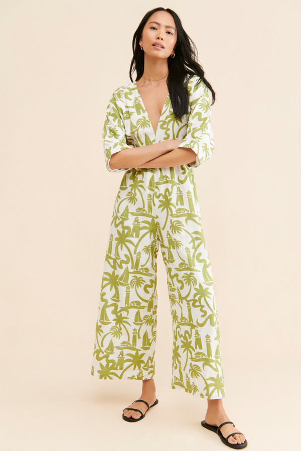 Hunter Wide-Leg Jumpsuit - Light Green