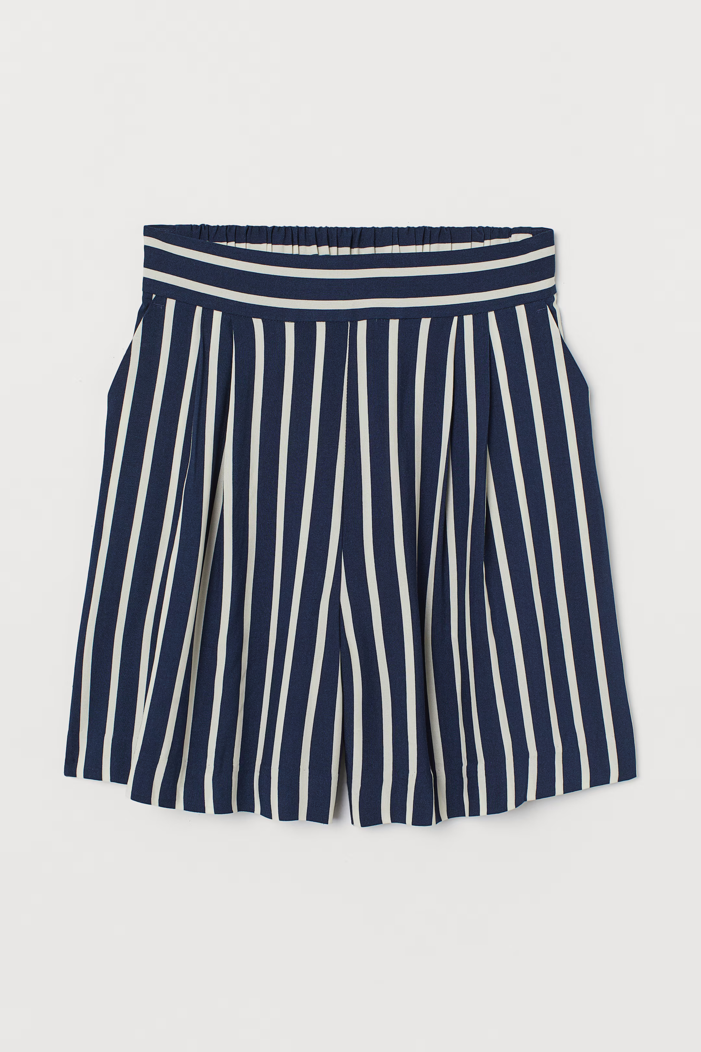 High Raise Shorts  - Striped