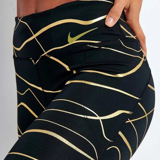 Icon Clash Fast Running Tights - Black & Gold