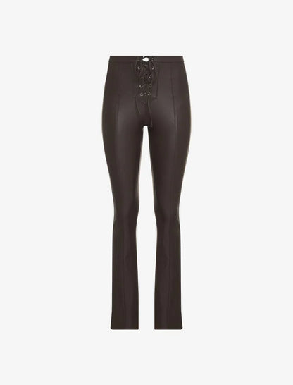 Straight Shooter Vegan Leather Pant - Black